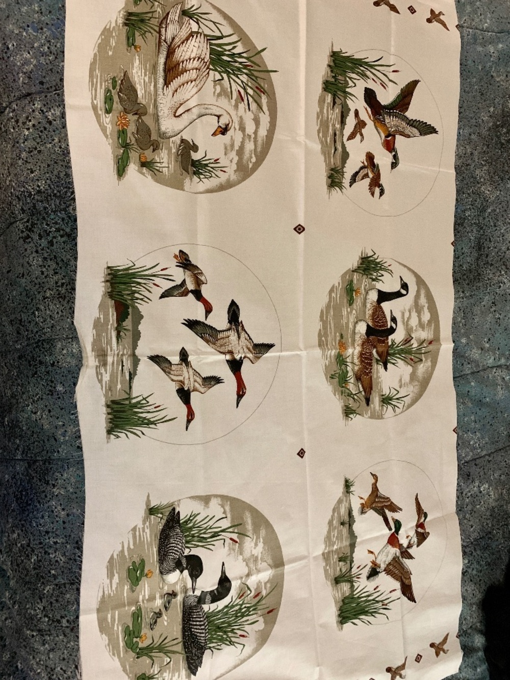Cranston Picture Patches Ducks Geese Swans Water Birds Collection Fabric Panel